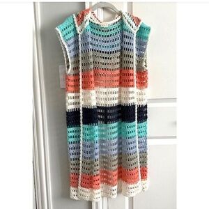NEW POL hooded crochet cardigan NWOT